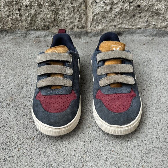 VEJA Multicolor V-10 Nautico Sneakers Boys US 3 Euro 34 Colorblock Suede Shoes - Picture 4 of 11